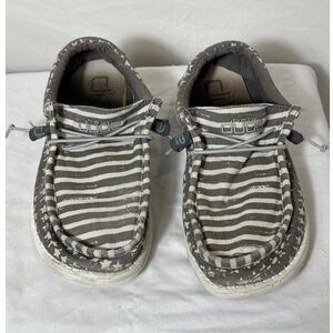 HEY DUDE Men's Wally Greyed Patriotic Slip On Shoes Size 9 Stars Stripes Casual